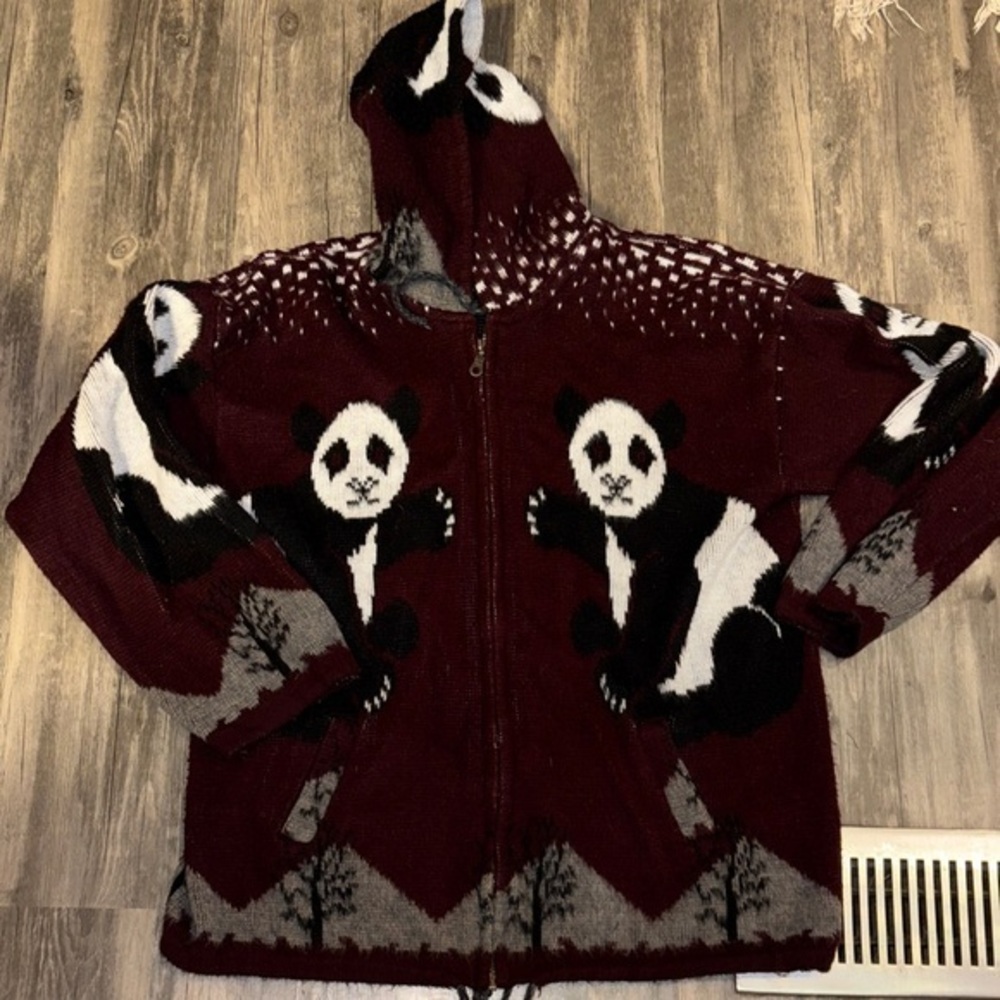 100 wool vintage zip up sweater - men’s large